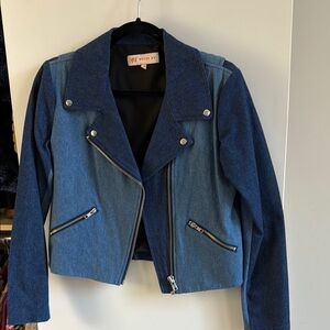 Women's Denim Biker Jacket
